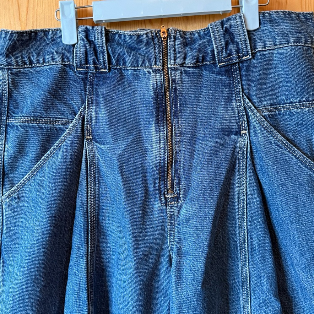 M Jeans Maurices Barrel Leg High Rise Distressed Denim Size 16 Short 35 x 27 - Picture 6 of 15